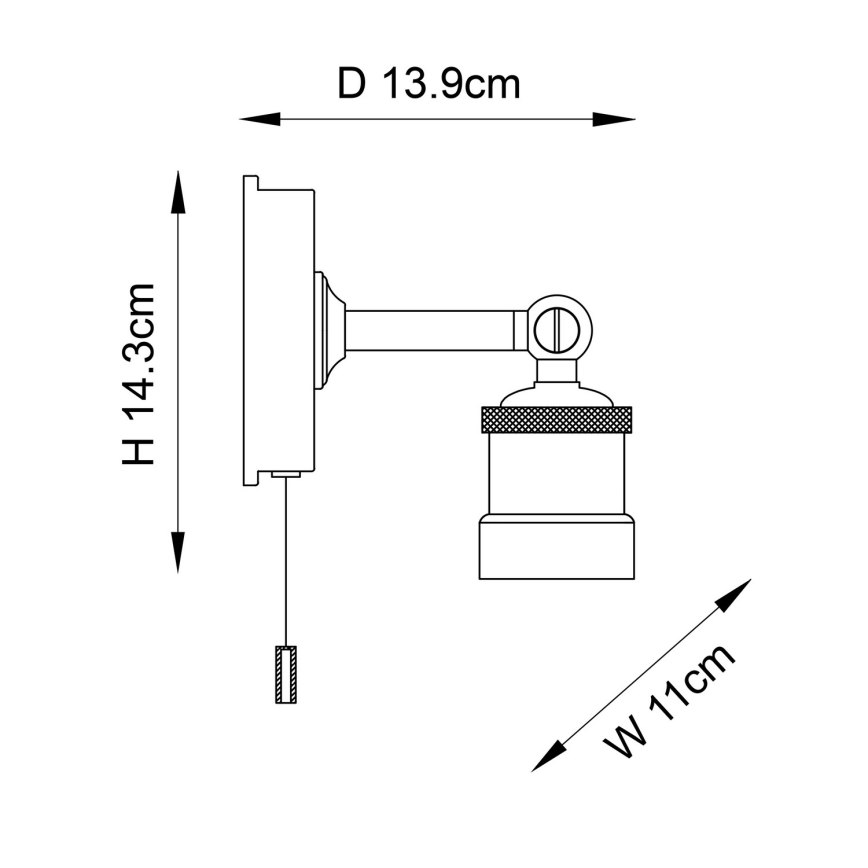 Endon 95505 - Стенно осветително тяло за баня MILLER 1xE27/6W/230V IP44 гланцов хром