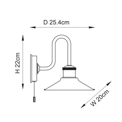 Endon 95508 - Стенно осветително тяло за баня MARIS 1xE27/6W/230V IP44 лъскав хром/бял