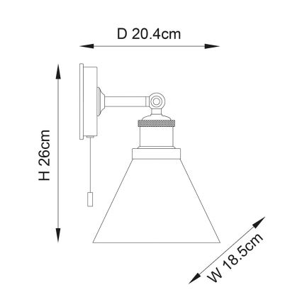 Endon 95513- Стенно точково осветително тяло за баня TOULON 1xE27/10W/230V IP44 гланцов хром