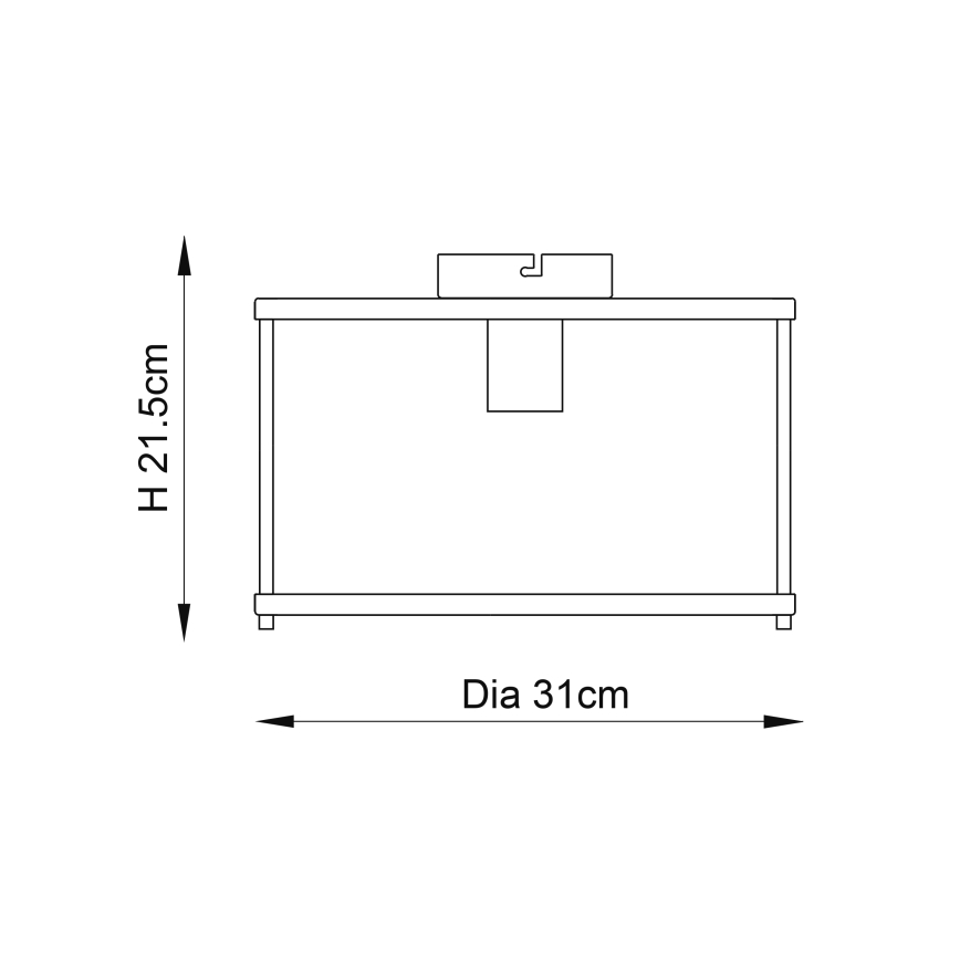 Endon 96150 - Таванно осветително тяло HOPTON 1xE27/10W/230V, лъскав хром