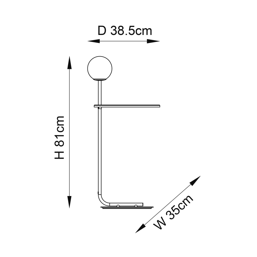 Endon 96713 - Подова лампа HALO 1xG9/3W/230V черна/бяла