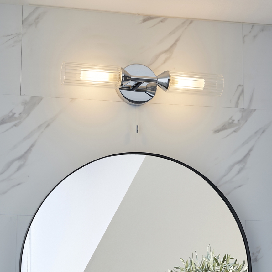 Endon 97172 - Стенно осветително тяло за баня NATORI 2xG9/3W/230V IP44 лъскав хром