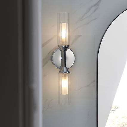 Endon 97172 - Стенно осветително тяло за баня NATORI 2xG9/3W/230V IP44 лъскав хром