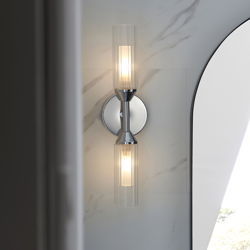 Endon 97172 - Стенно осветително тяло за баня NATORI 2xG9/3W/230V IP44 лъскав хром