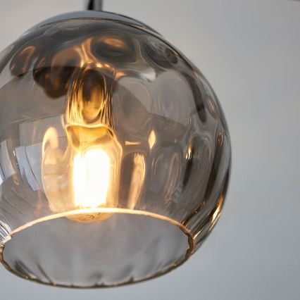 Endon 97971 - Полилей за повърхностен монтаж DIMPLE 3xE14/25W/230V лъскав хром/опушено сиво