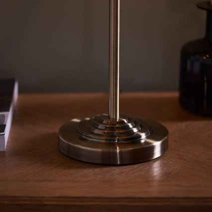 Endon 98932 - Настолна лампа HIGHCLERE 3xE14/18W/230V бяла/месинг Ø 32 см