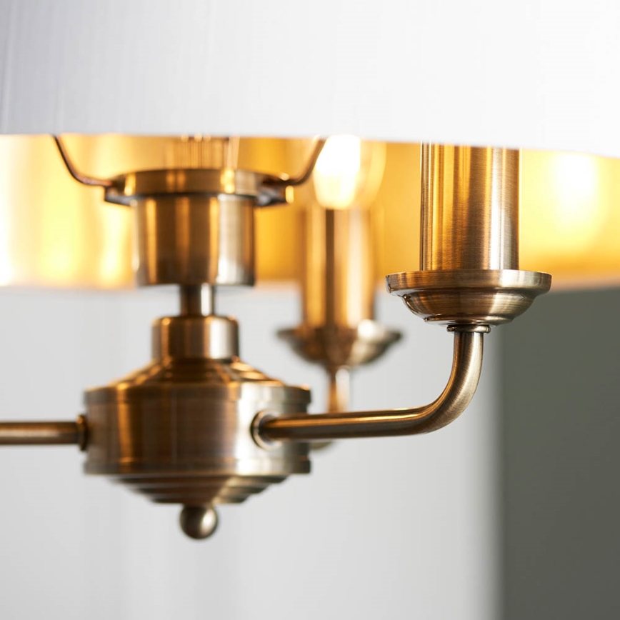 Endon 98934 - Пендел HIGHCLERE 3xE14/40W/230V бял/месинг