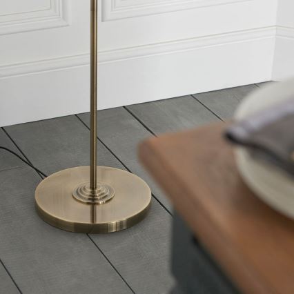 Endon 98935 - Лампион HIGHCLERE 3xE14/40W/230V бял/месинг Ø 47 cm