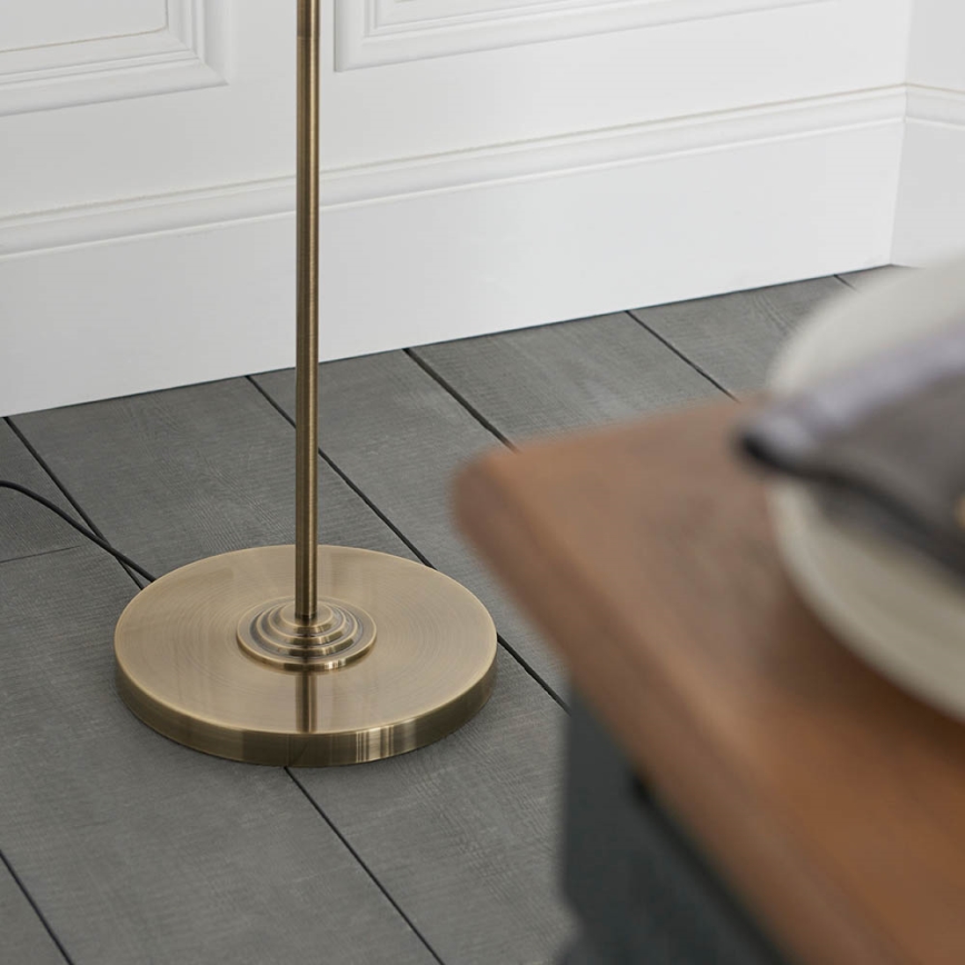 Endon 98935 - Лампион HIGHCLERE 3xE14/40W/230V бял/месинг Ø 47 cm