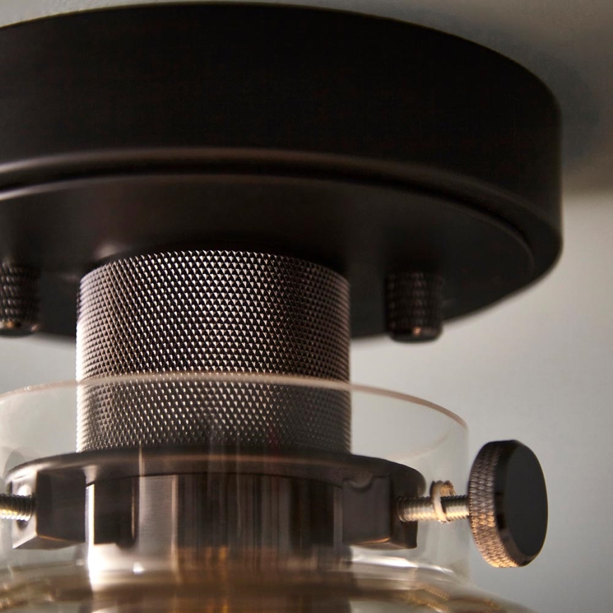 Endon 99106 - Плафон URBAN 1xE27/10W/230V черен/прозрачен