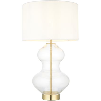 Endon 99110 - Настолна лампа KELDA с димер 1xE27/10W/230V бяла/златна