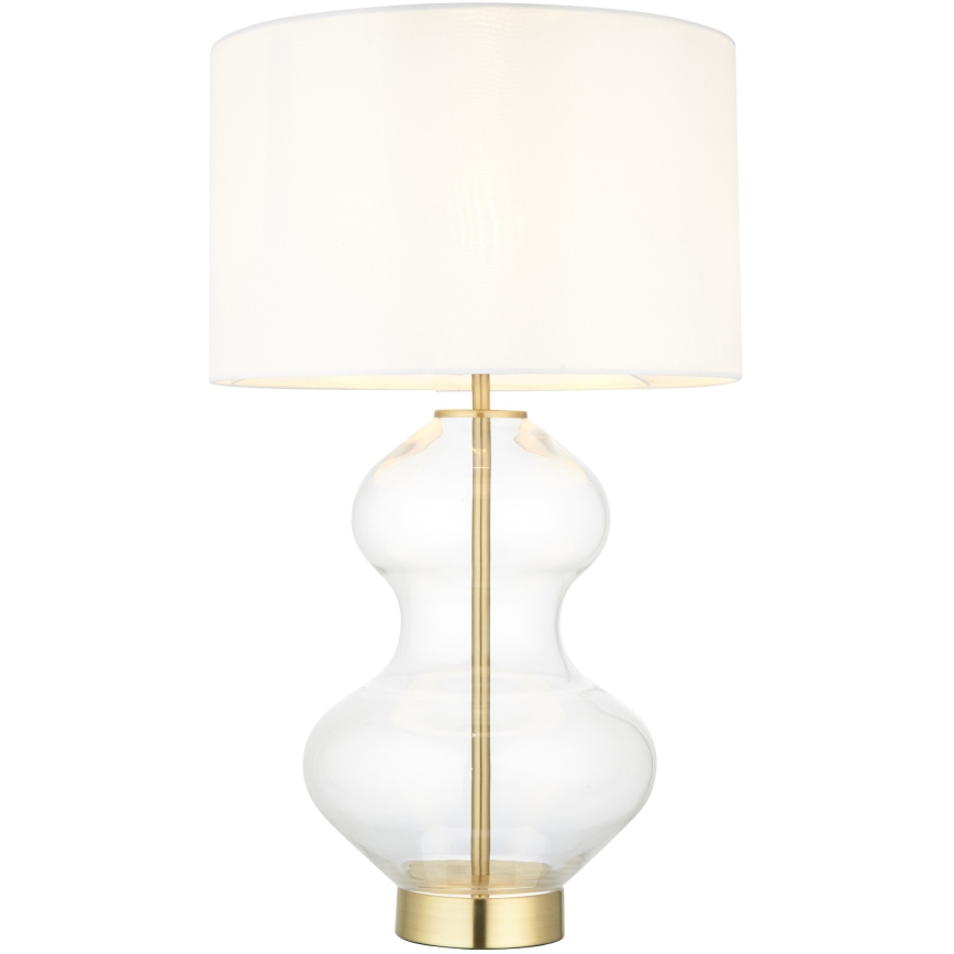 Endon 99110 - Настолна лампа KELDA с димер 1xE27/10W/230V бяла/златна