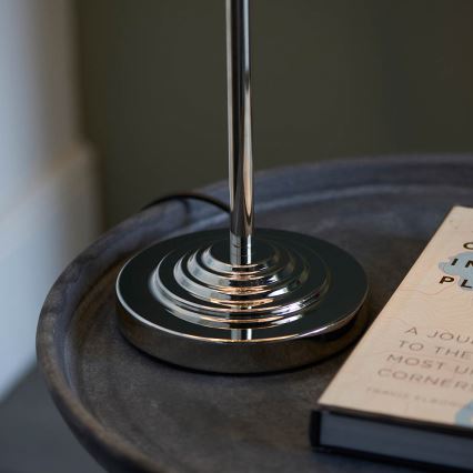 Endon 99149 - Настолна лампа HIGHCLERE 3xE14/18W/230V сив/лъскав хром Ø 32 cm