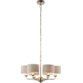 Endon 99151 - Полилей на верига HIGHCLERE 6xE14/28W/230V, сив/матов хром, диаметър 53 см