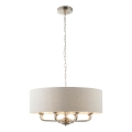 Endon 99152 - Пендел HIGHCLERE 8xE14/40W/230V сив/матов хром Ø 70 cm