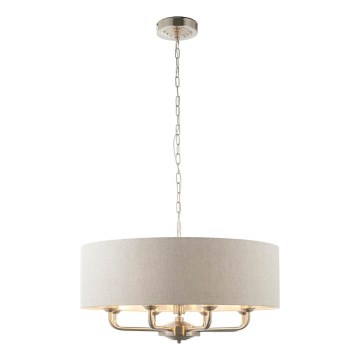 Endon 99152 - Пендел HIGHCLERE 8xE14/40W/230V сив/матов хром Ø 70 cm