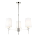 Endon 99455 - Полилей с штанга 3xE14/6W/230V, лъскав хром/бял