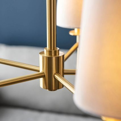 Endon 99458 - Полилей с верига 5xE14/6W/230V златист/бял