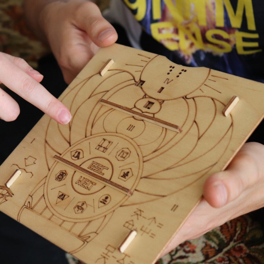 EscapeWelt - 3D дървен механичен пъзел Пирамида