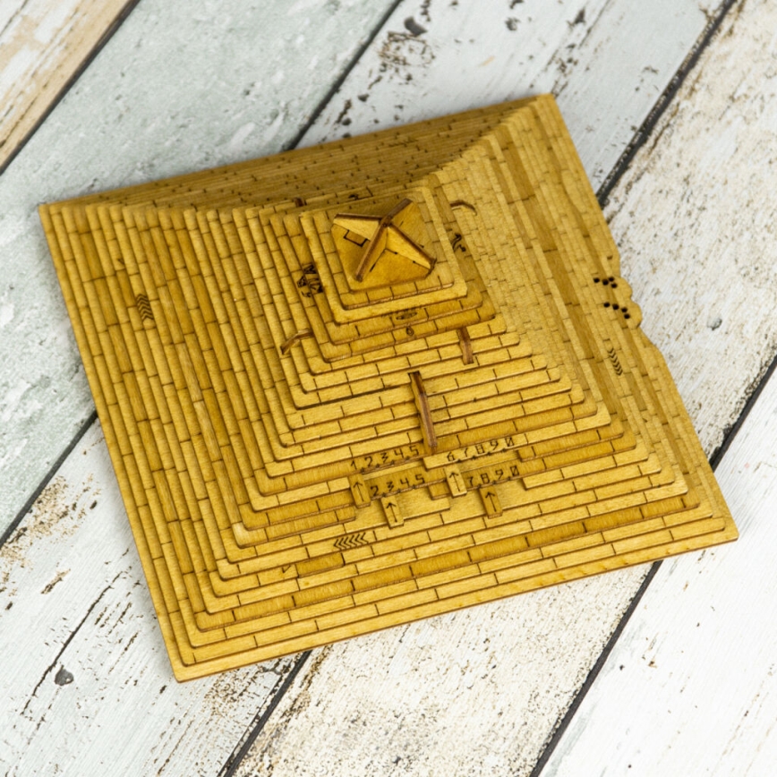 EscapeWelt - 3D дървен механичен пъзел Пирамида