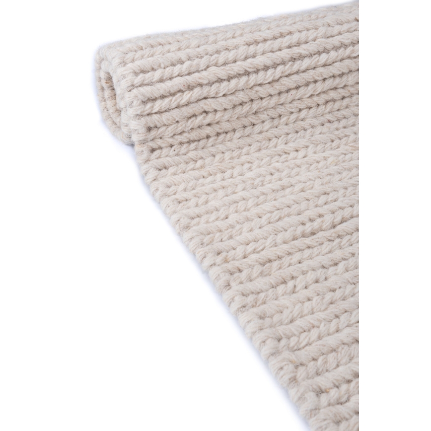 Естествен килим FIR WOOL 160x230 cm 2600 g/m2 кремав