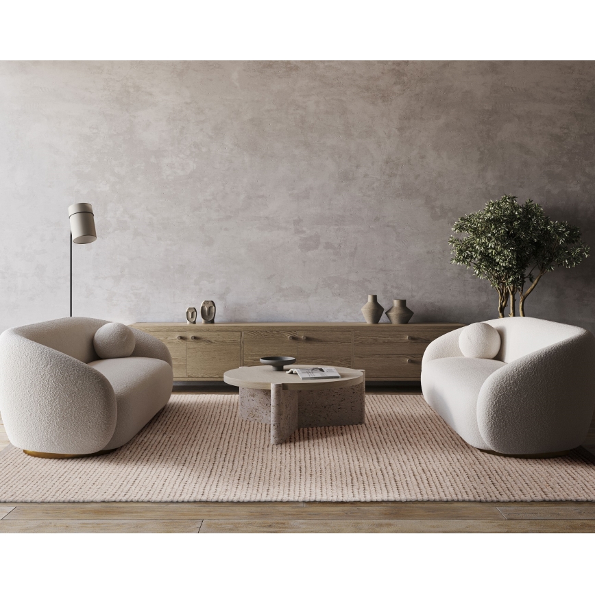 Естествен килим FIR WOOL 200x300 см 2600 g/m2 кремав