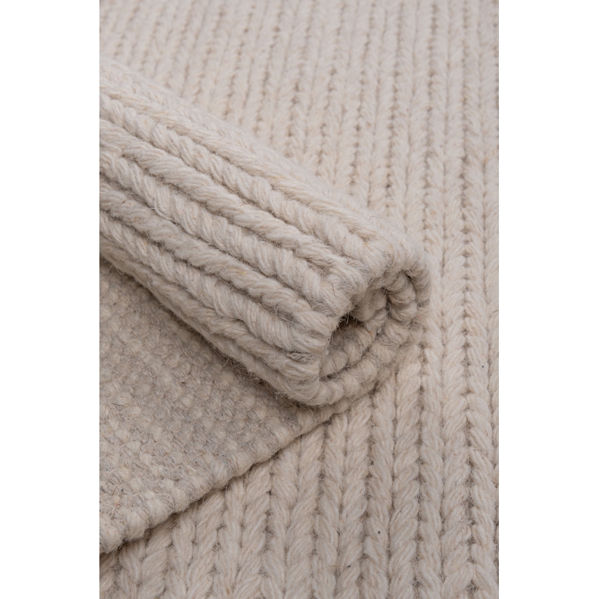 Естествен килим FIR WOOL 200x300 см 2600 g/m2 кремав