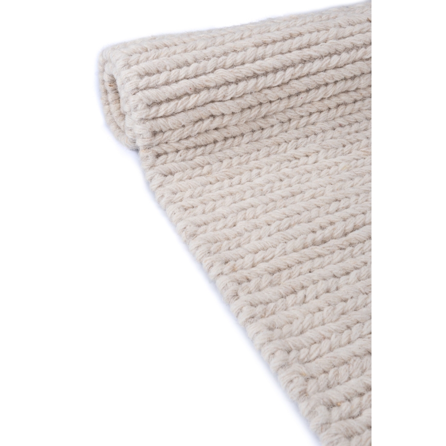 Естествен килим FIR WOOL 200x300 см 2600 g/m2 кремав