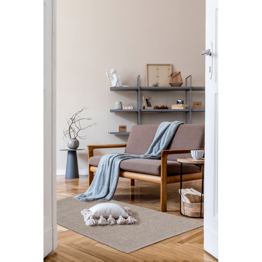 Естествен килим FIR WOOL 70x140 cm 2600 g/m2 бежов