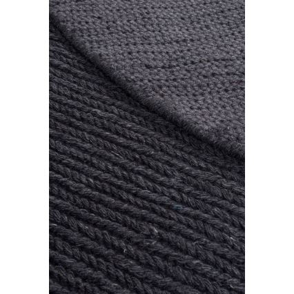 Естествен кръгъл килим FIR WOOL 160 см, 2600 г/м², антрацит