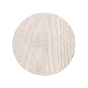 Естествен кръгъл килим FIR WOOL, 160 см, 2600 g/m², кремав