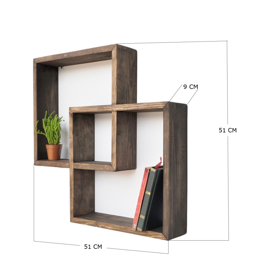 Етажерка 51x51 cм смърч