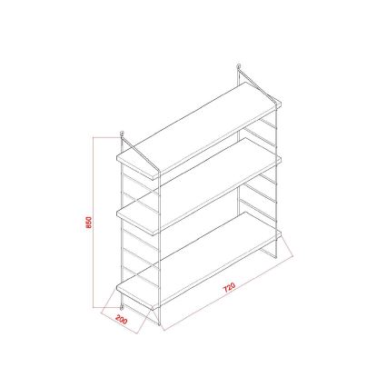 Етажерка ARMONI 85x72 cм кафява