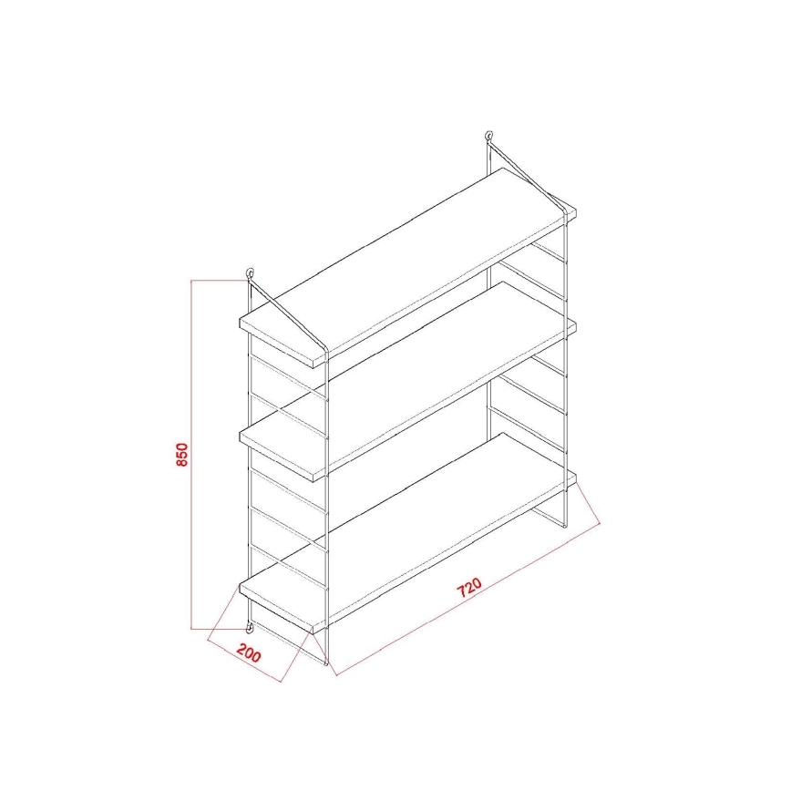 Етажерка ARMONI 85x72 cм кафява