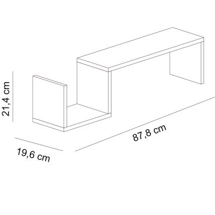 Етажерка BIENCE 21,4x87,8 cм бяла