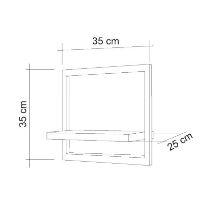 Етажерка DECOR 35x35 cм кафява/черна