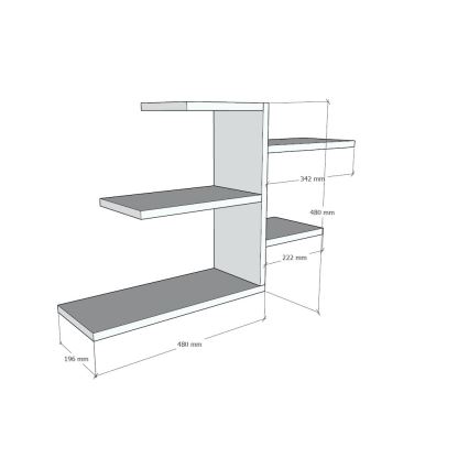 Етажерка GAMI 48x82 cм бяла