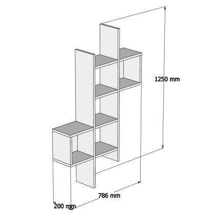 Етажерка KENO 125x78,6 cм бяла