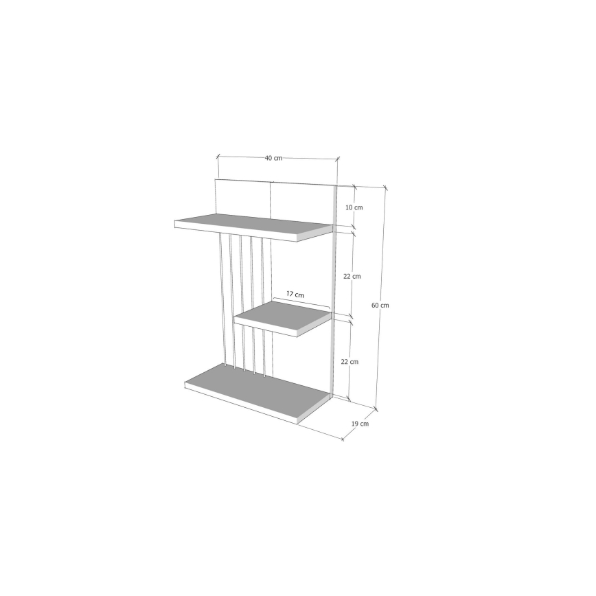 Етажерка KINIK 60x40 cм антрацит