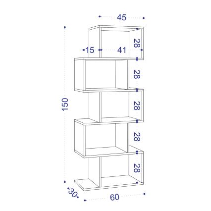 Етажерка MERIC 15x60 cм бяла