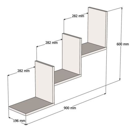 Етажерка MIST 60x90 cм бежова