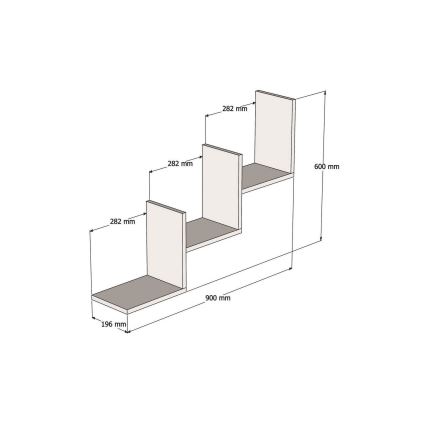 Етажерка MIST 60x90 cм бяла