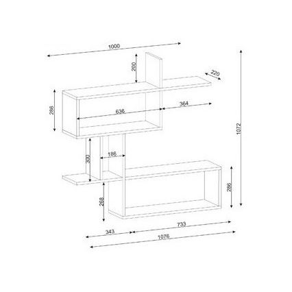 Етажерка MONTERA 107x107 cм бяла