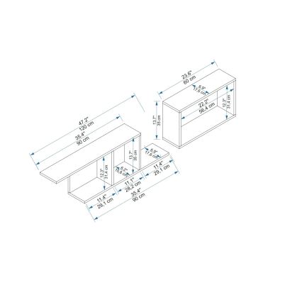 Етажерка NEWRA 35x150 см бор атлантик