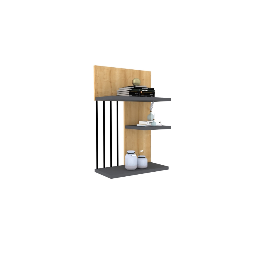 Етажерка NEZMA 60x40 cм бежова/антрацит