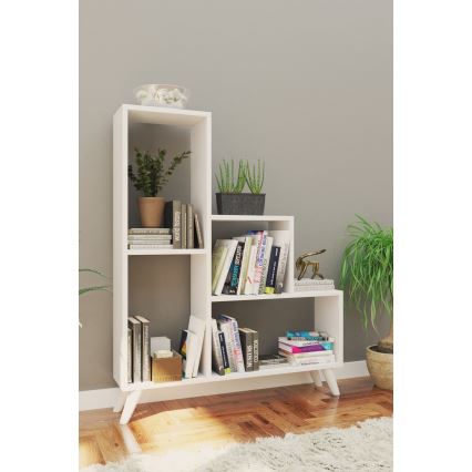 Етажерка NISA 106x88 cм бяла