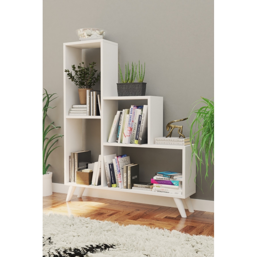 Етажерка NISA 106x88 cм бяла