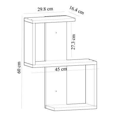 Етажерка OCTA 60x45 cм бяла