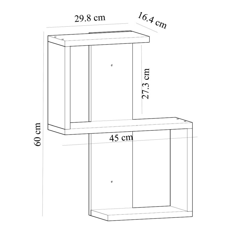 Етажерка OCTA 60x45 cм бяла