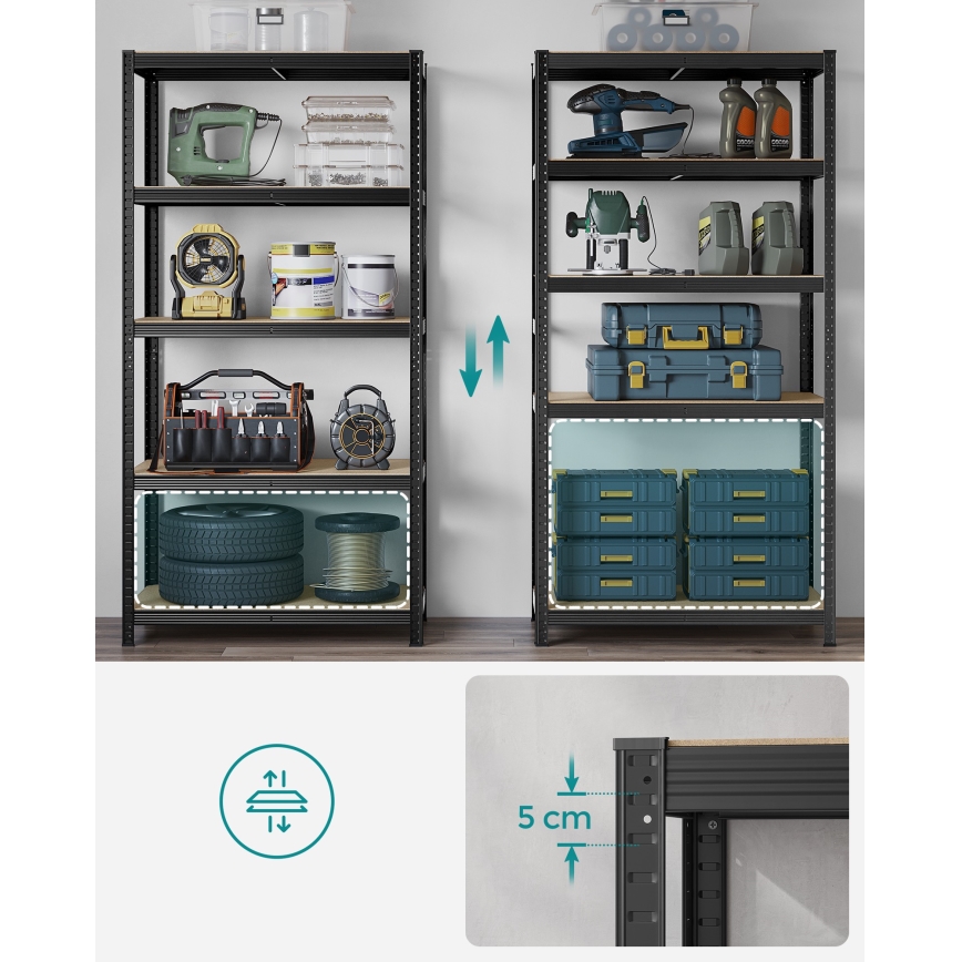 Етажерка ORDIFY в черно